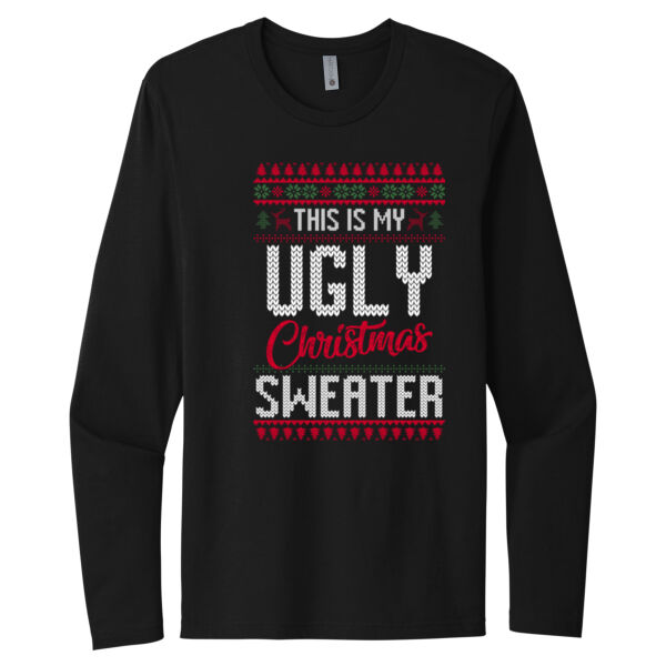 Ugly Christmas Sweater - Unisex Premium Cotton Long Sleeve T-Shirt Thumbnail