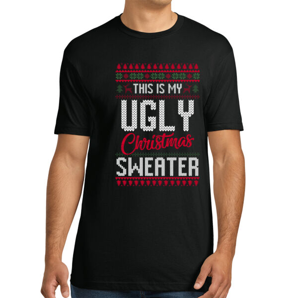 Ugly Christmas Sweater - Unisex Premium Cotton T-Shirt Thumbnail