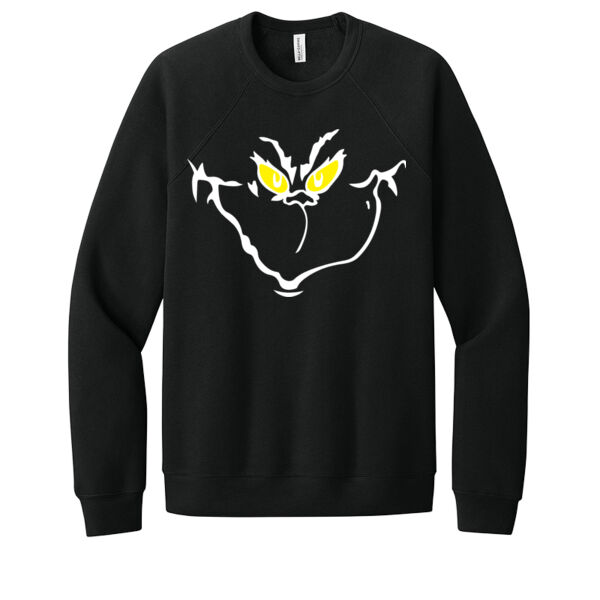 Grinch Face - Unisex Premium Fleece Crew Sweatshirt Thumbnail