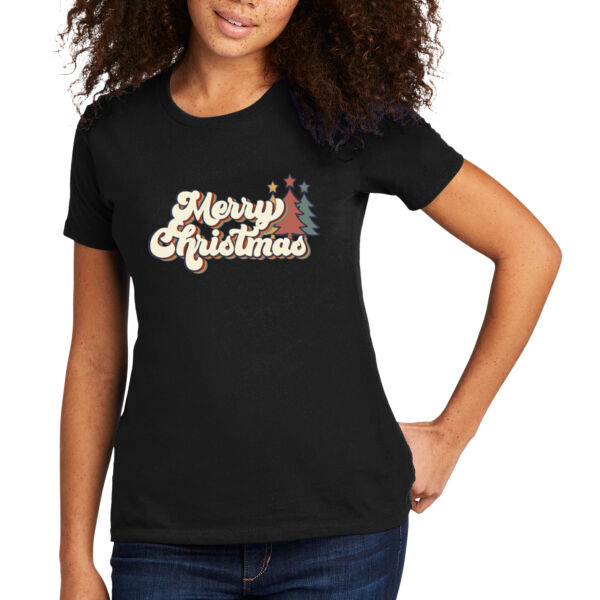Merry Christmas 1 - Women's Premium Cotton T-Shirt Thumbnail