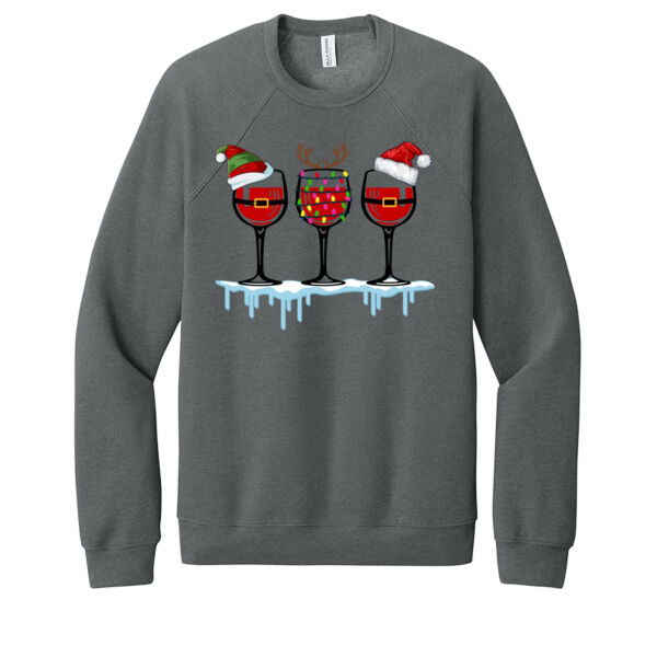 Christmas Wine - Unisex Premium Fleece Crew Sweatshirt Thumbnail