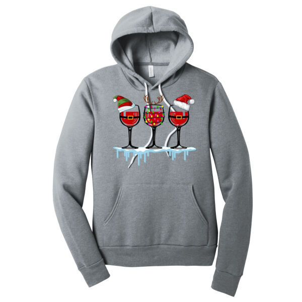 Christmas Wine - Unisex Premium Fleece Hooded Sweatshirt Thumbnail
