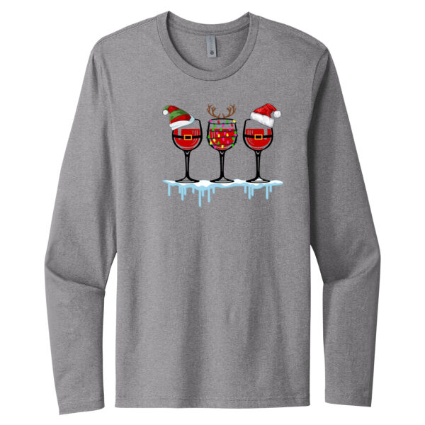 Christmas Wine - Unisex Premium Cotton Long Sleeve T-Shirt Thumbnail