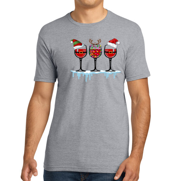 Christmas Wine - Unisex Premium Cotton T-Shirt Thumbnail