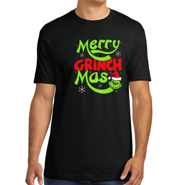 Merry Grinch Mas - Unisex Premium Cotton T-Shirt Thumbnail