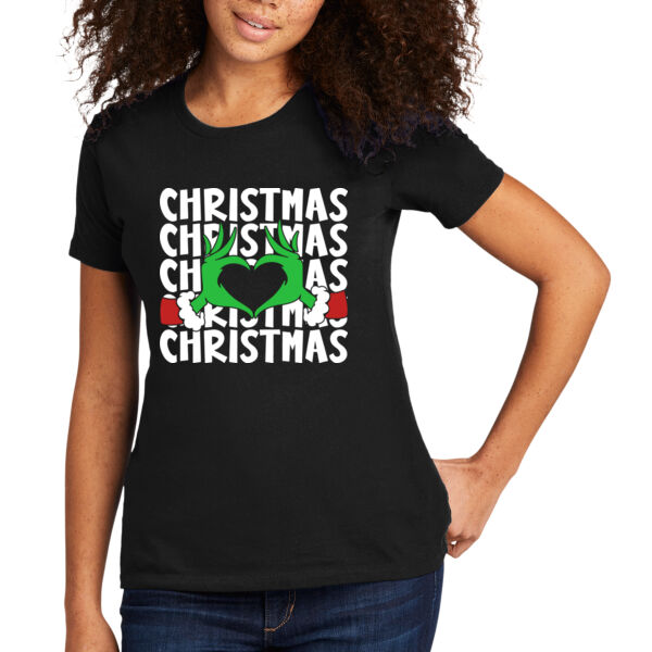 I Love Christmas - Women's Premium Cotton T-Shirt Thumbnail