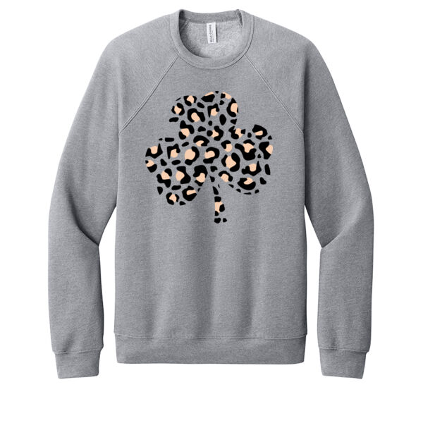 Clover Leopard Print - Unisex Premium Fleece Crew Sweatshirt Thumbnail