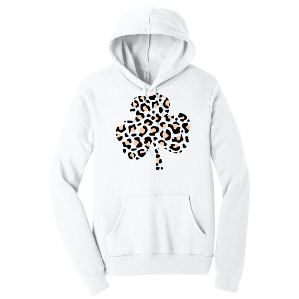 Clover Leopard Print - Unisex Premium Fleece Hooded Sweatshirt Thumbnail