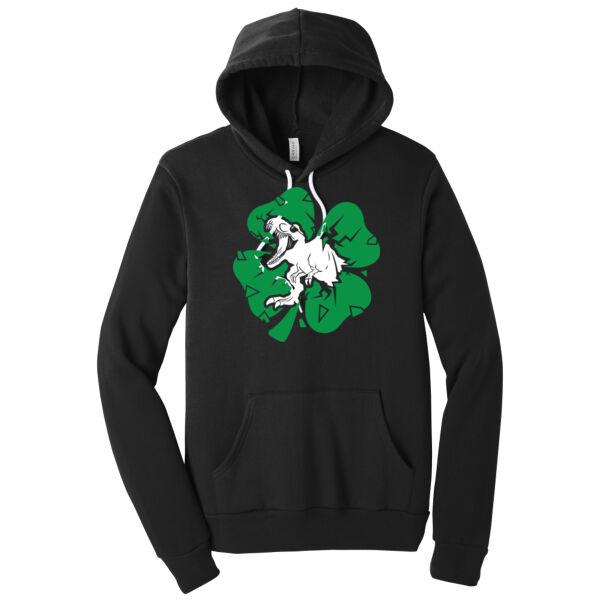 Dino Clover - Unisex Premium Fleece Hooded Sweatshirt Thumbnail