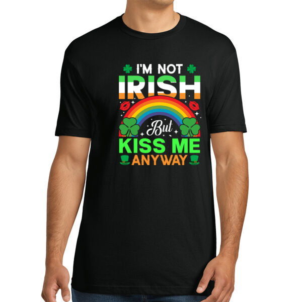 I'm Not Irish But Kiss Me - Unisex Premium Cotton T-Shirt Thumbnail