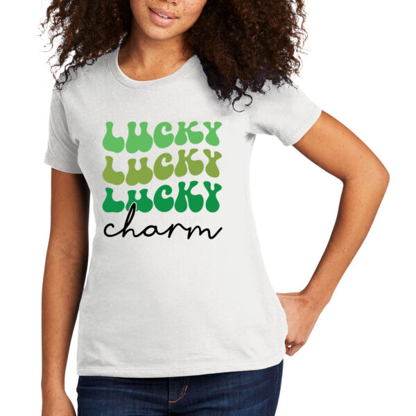 Green Lucky Charm - Women's Premium Cotton T-Shirt Thumbnail