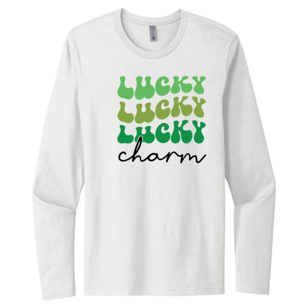 Green Lucky Charm - Unisex Premium Cotton Long Sleeve T-Shirt Thumbnail