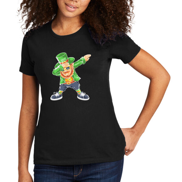 Dabbing Leprechaun - Women's Premium Cotton T-Shirt Thumbnail