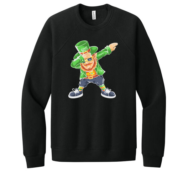 Dabbing Leprechaun - Unisex Premium Fleece Crew Sweatshirt Thumbnail