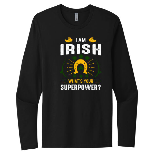 Irish Superpower - Unisex Premium Cotton Long Sleeve T-Shirt Thumbnail