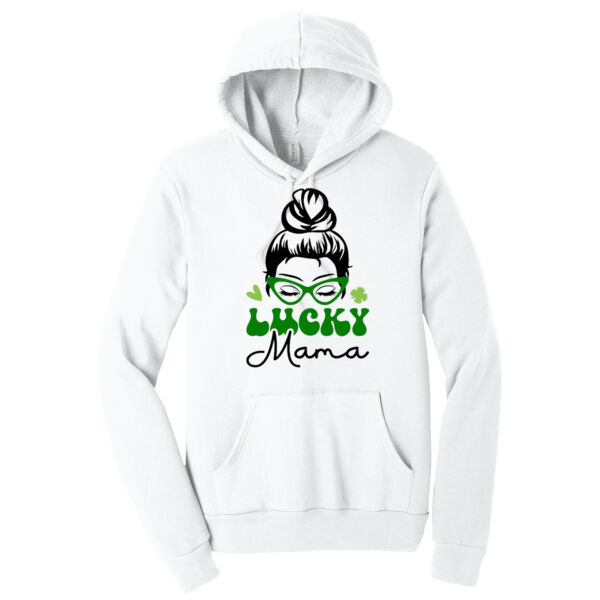 One Lucky Mama - Unisex Premium Fleece Hooded Sweatshirt Thumbnail