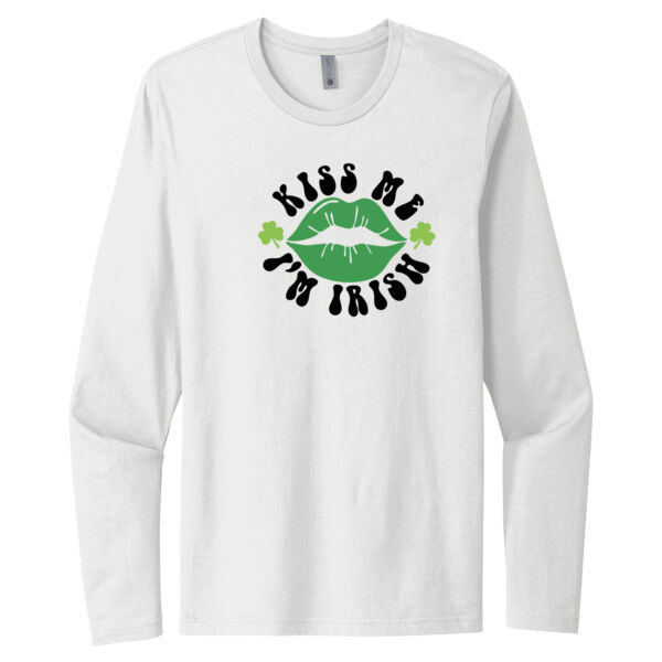 Kiss Me Im Irish - Unisex Premium Cotton Long Sleeve T-Shirt Thumbnail