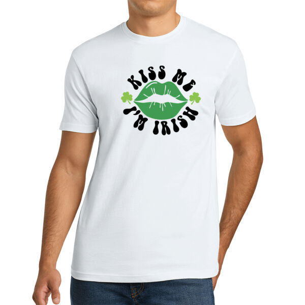 Kiss Me Im Irish - Unisex Premium Cotton T-Shirt Thumbnail