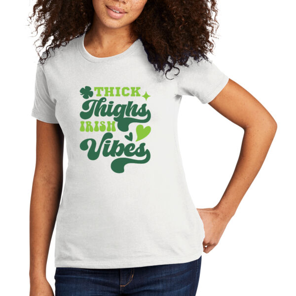 Thick Thighs and Irish Vibes - Women's Premium Cotton T-Shirt Thumbnail