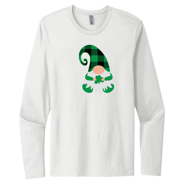 St. Patrick's Day Gnome - Unisex Premium Cotton Long Sleeve T-Shirt Thumbnail