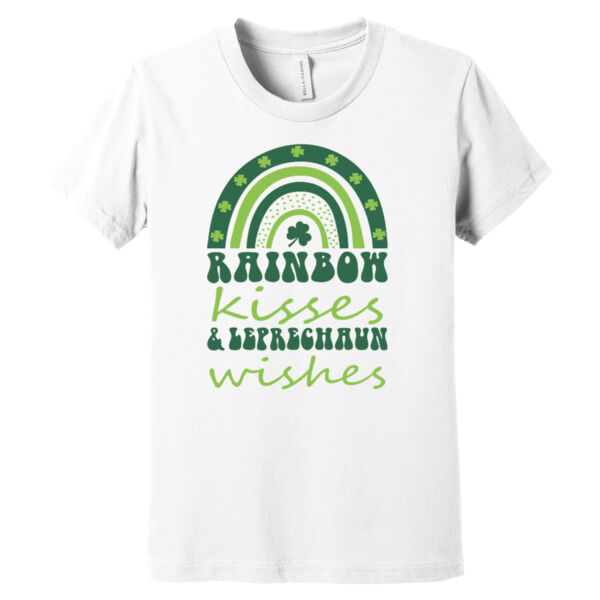 Rainbow Kisses and Leprechaun Wishes - Youth Jersey Short Sleeve Tee Thumbnail