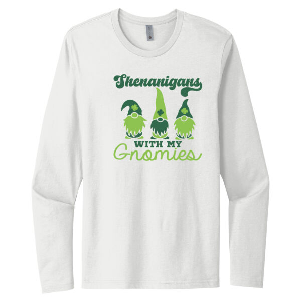 Shenanigans With My Gnomies - Unisex Premium Cotton Long Sleeve T-Shirt Thumbnail