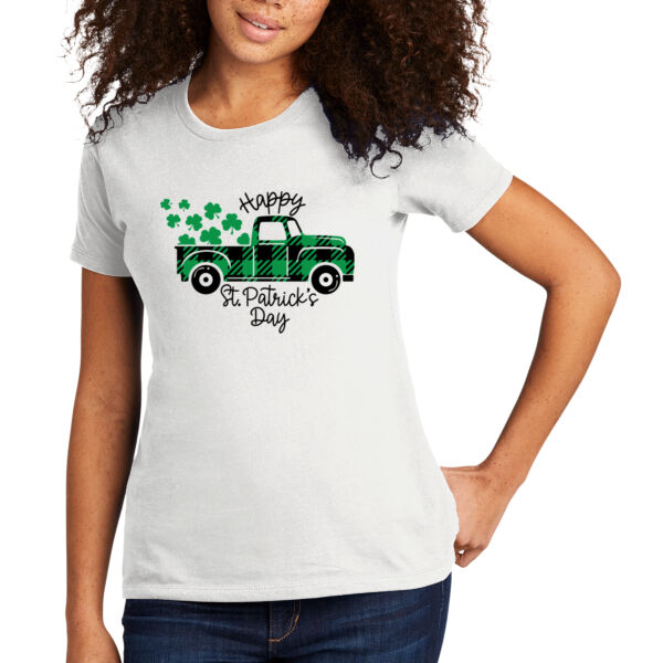 St. Patrick's Day Truck - Women's Premium Cotton T-Shirt Thumbnail