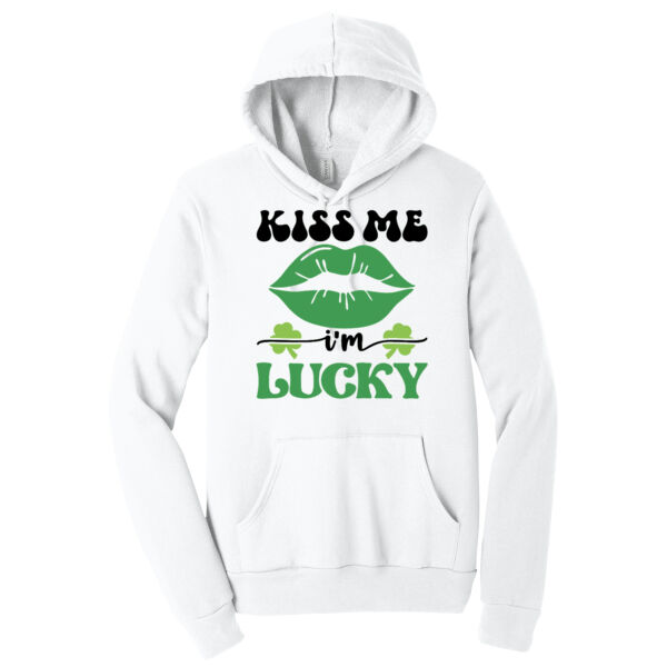 Kiss Me I'm Lucky - Unisex Premium Fleece Hooded Sweatshirt Thumbnail