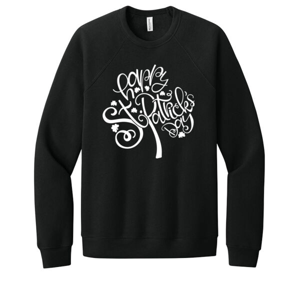 Happy St. Patrick's Day Clover - Unisex Premium Fleece Crew Sweatshirt Thumbnail