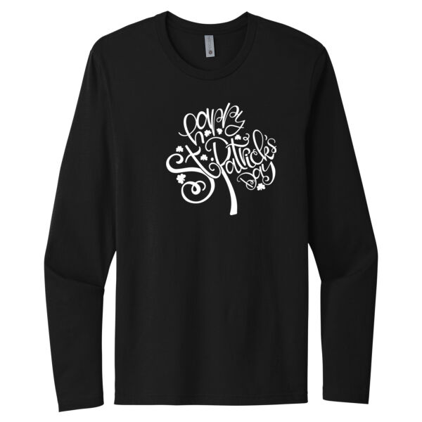 Happy St. Patrick's Day Clover - Unisex Premium Cotton Long Sleeve T-Shirt Thumbnail