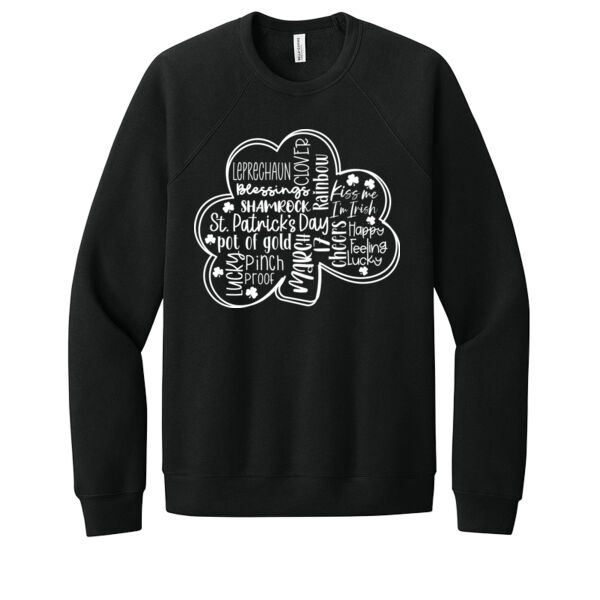 Clover Wordle - Unisex Premium Fleece Crew Sweatshirt Thumbnail