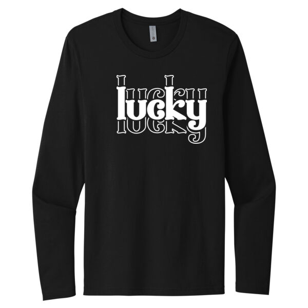 Lucky - Unisex Premium Cotton Long Sleeve T-Shirt Thumbnail