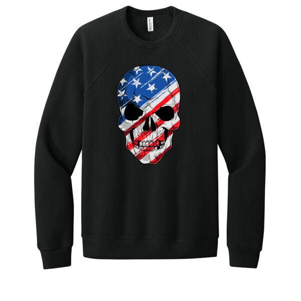USA Skull - Unisex Premium Fleece Crew Sweatshirt Thumbnail