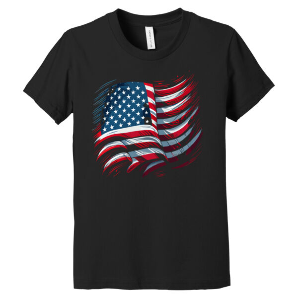 USA Abstract Flag - Youth Jersey Short Sleeve Tee Thumbnail