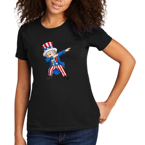 Dabbing Uncle Sam - Women's Premium Cotton T-Shirt Thumbnail