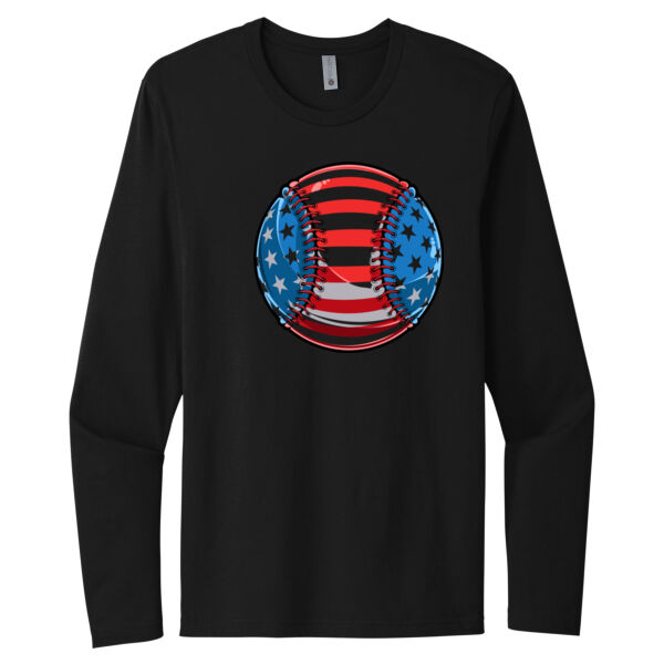 USA Baseball - Unisex Premium Cotton Long Sleeve T-Shirt Thumbnail