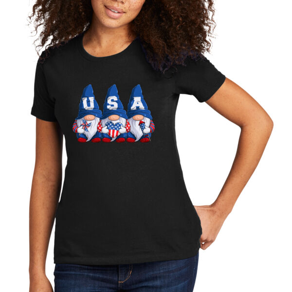 USA Gnomes - Women's Premium Cotton T-Shirt Thumbnail