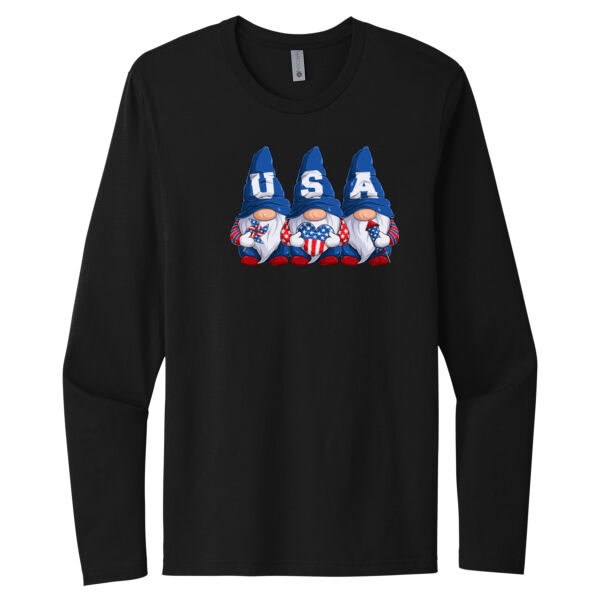 USA Gnomes - Unisex Premium Cotton Long Sleeve T-Shirt Thumbnail