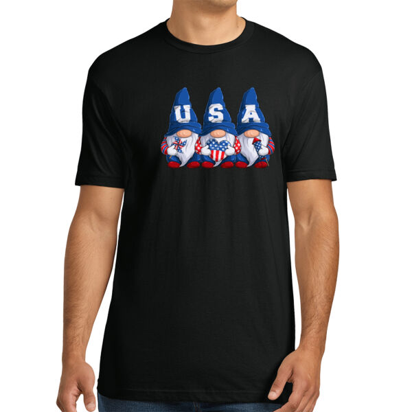 USA Gnomes - Unisex Premium Cotton T-Shirt Thumbnail