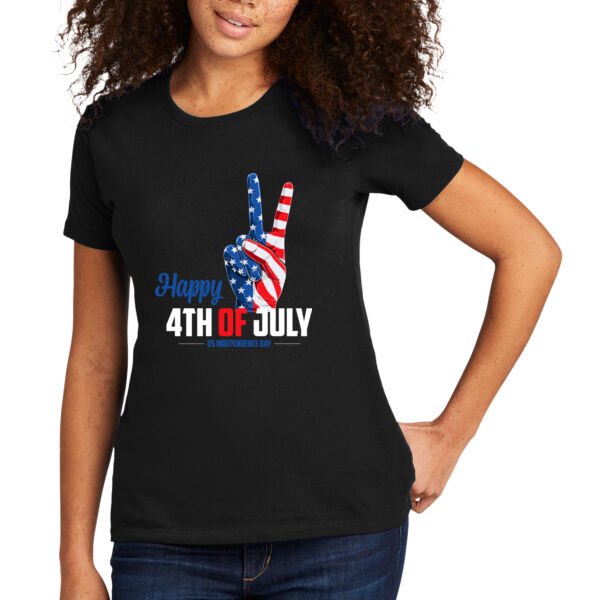 Happy Peace of July - Women's Premium Cotton T-Shirt Thumbnail