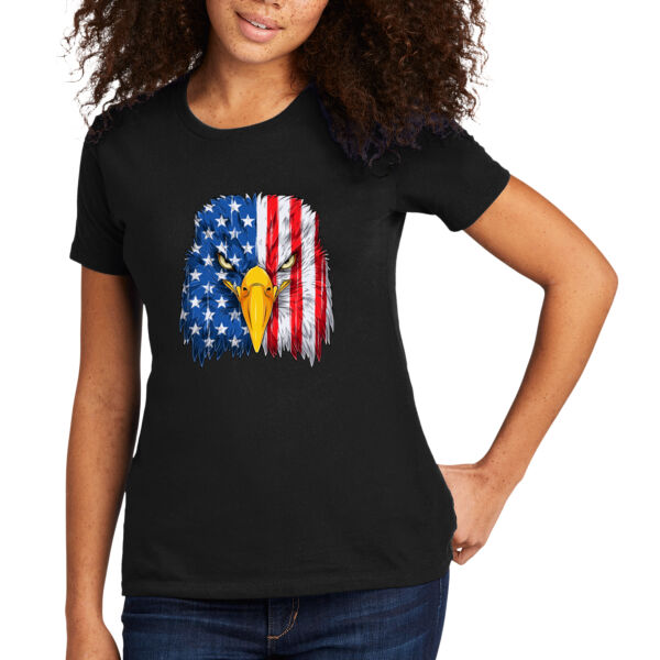 USA Bald Eagle - Women's Premium Cotton T-Shirt Thumbnail