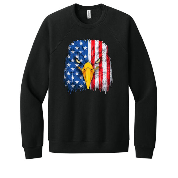 USA Bald Eagle - Unisex Premium Fleece Crew Sweatshirt Thumbnail