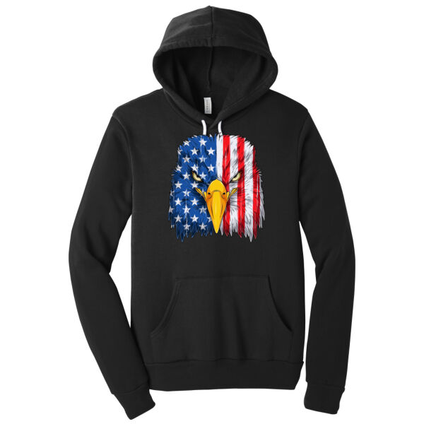 USA Bald Eagle - Unisex Premium Fleece Hooded Sweatshirt Thumbnail