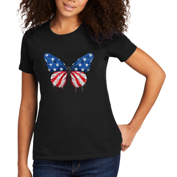 USA Butterfly - Women's Premium Cotton T-Shirt Thumbnail