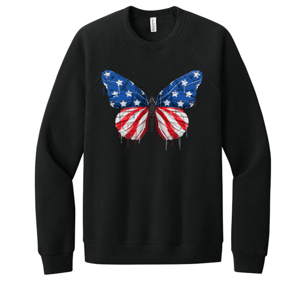 USA Butterfly - Unisex Premium Fleece Crew Sweatshirt Thumbnail
