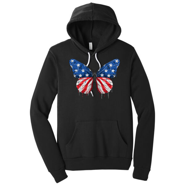 USA Butterfly - Unisex Premium Fleece Hooded Sweatshirt Thumbnail