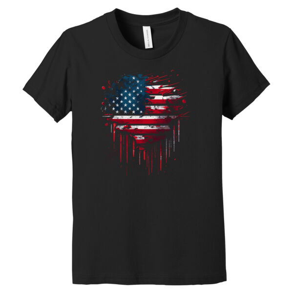 USA Bleeding Heart - Youth Jersey Short Sleeve Tee Thumbnail