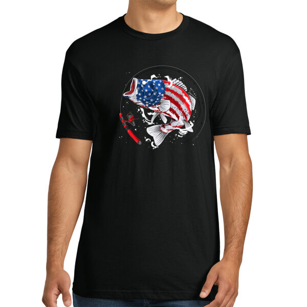 USA Fishing - Unisex Premium Cotton T-Shirt Thumbnail