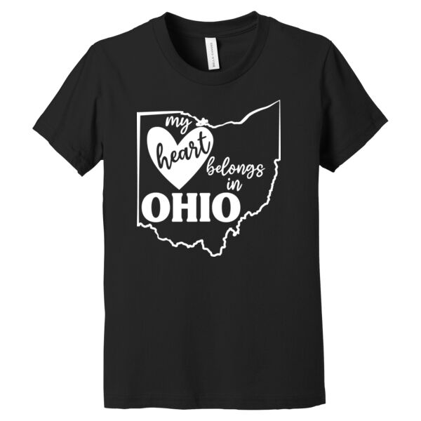 My Heart Belongs in Ohio - Youth Jersey Short Sleeve Tee Thumbnail