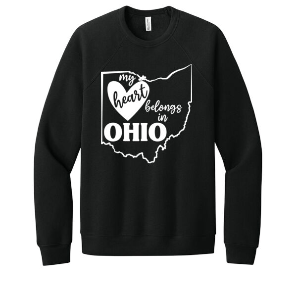 My Heart Belongs in Ohio - Unisex Premium Fleece Crew Sweatshirt Thumbnail